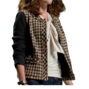 CABI | Houndstooth Mixer Zip Front Sweater Jacket | 4